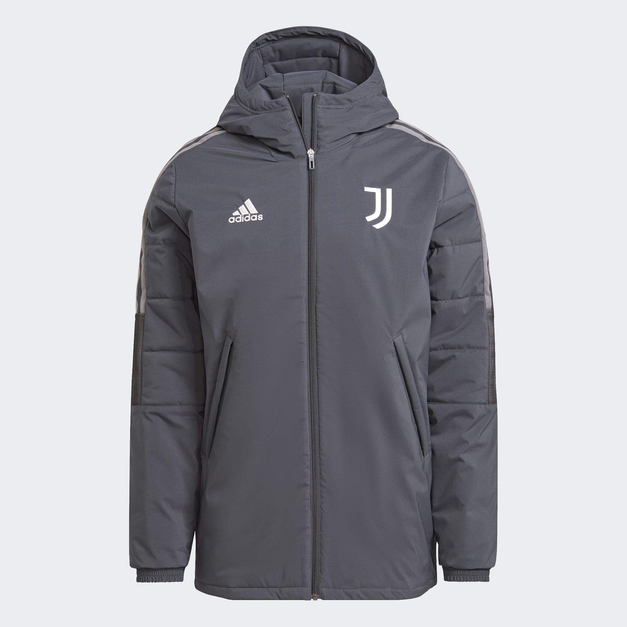 adidas VESTE JUVENTUS 2021 22 GRIS BLANC
