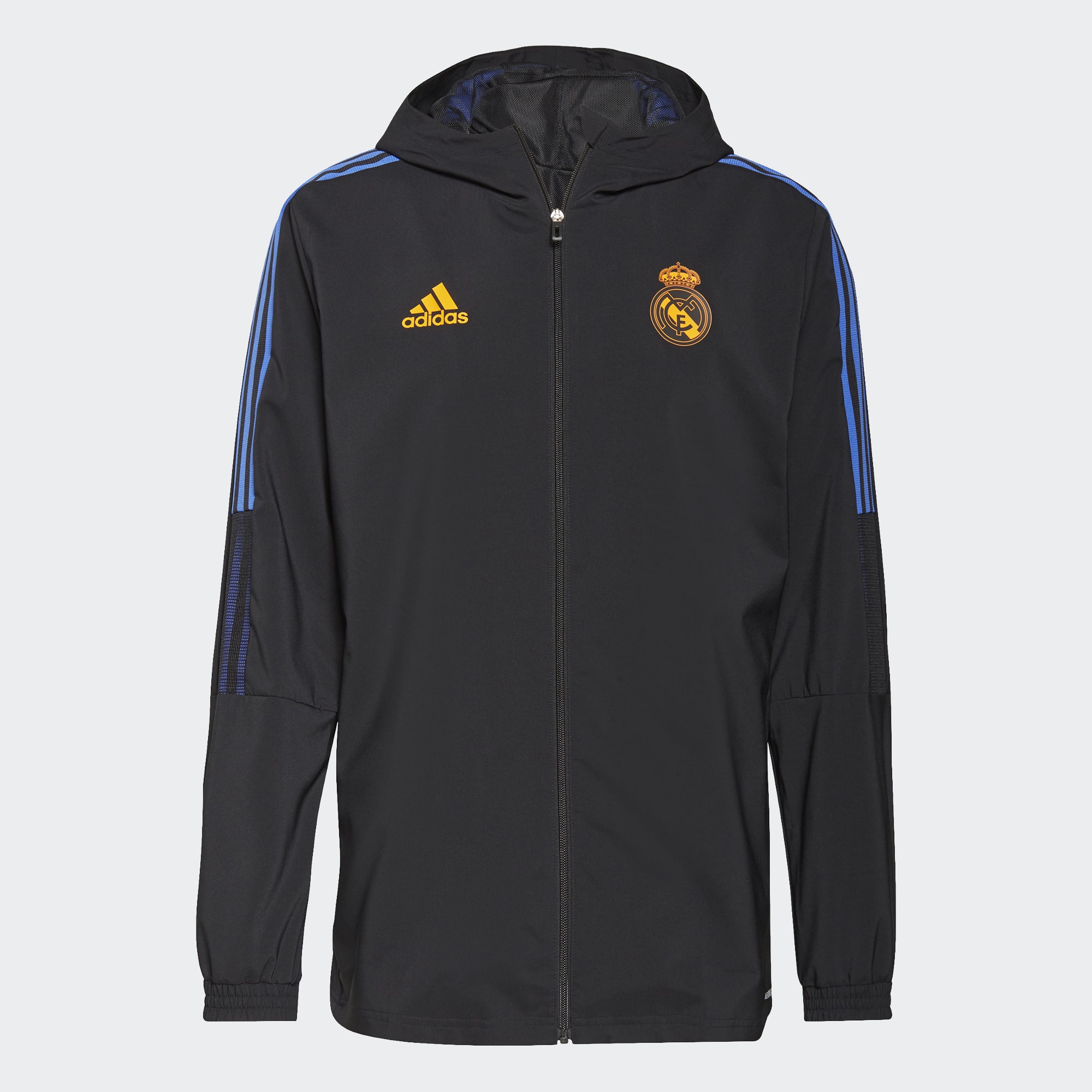 adidas VESTE DE PRÉSENTATION REAL MADRID TIRO:2021/2022 NOIR/ORANGE -  SportPalais.com