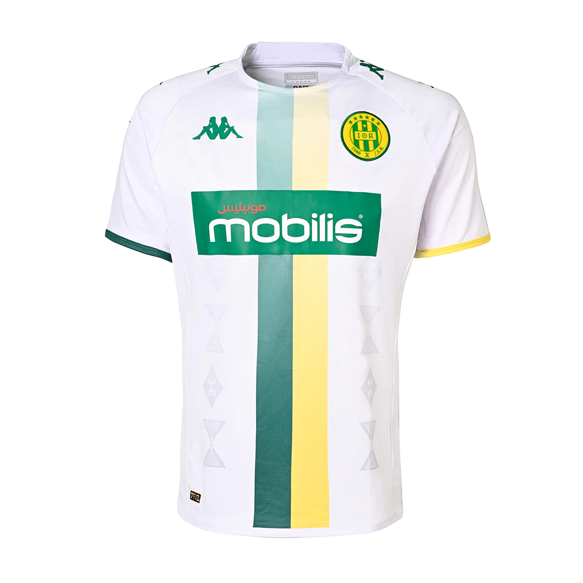 KAPPA MAILLOT KOMBAT PRO AWAY 2024 JSK BLANC VERT JAUNE
