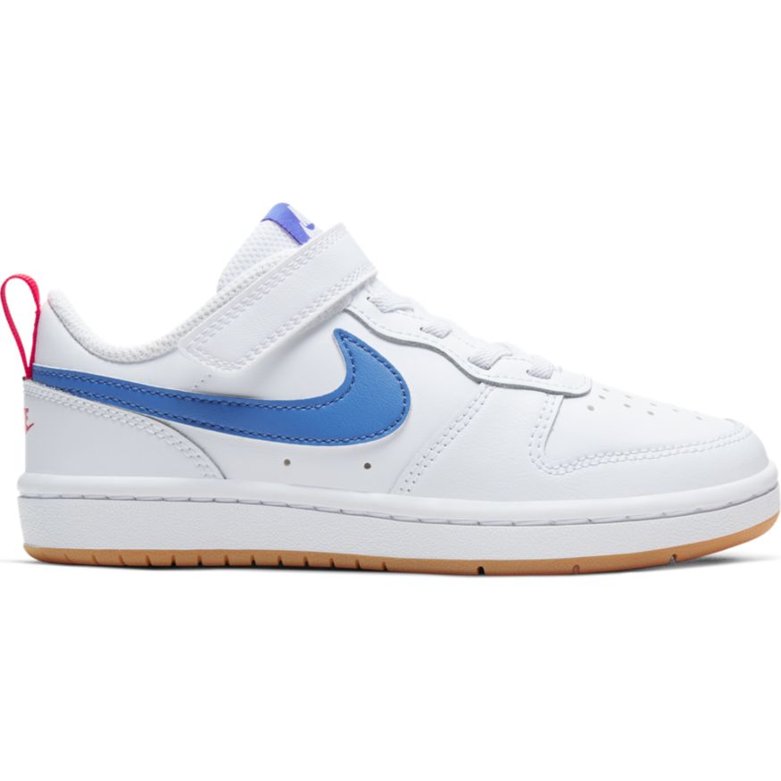 nike court borough low 2 white blue