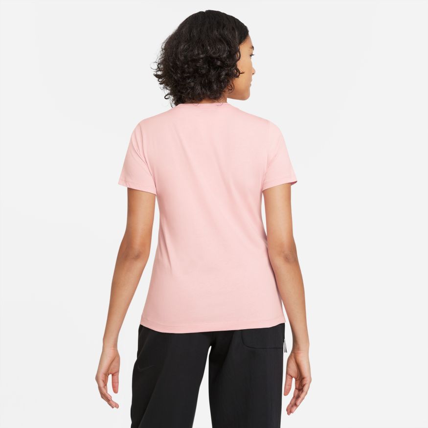 Nike T SHIRT FEMME ROSE /NOIR 