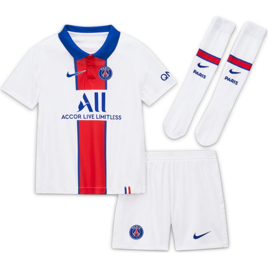 Nike KIT PSG ENFANT SAISON 2020-2021 BLANC:BLEU:ROUGE