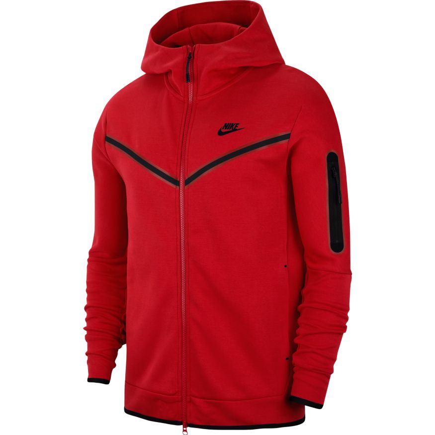 Nike Veste à Capuche Tech Fleece ROUGE - SportPalais.com