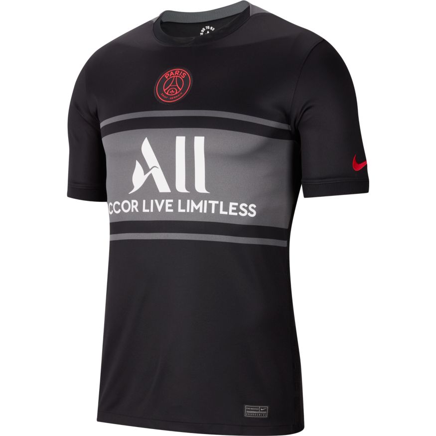 Nike MAILLOT PSG SAISON :2021/22 NOIR/GRIS/BLANC 