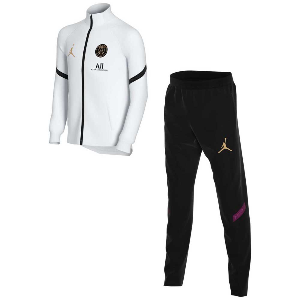 Nike SURVETEMENT PSG POUR ENFANT BLANC/NOIR/OR 