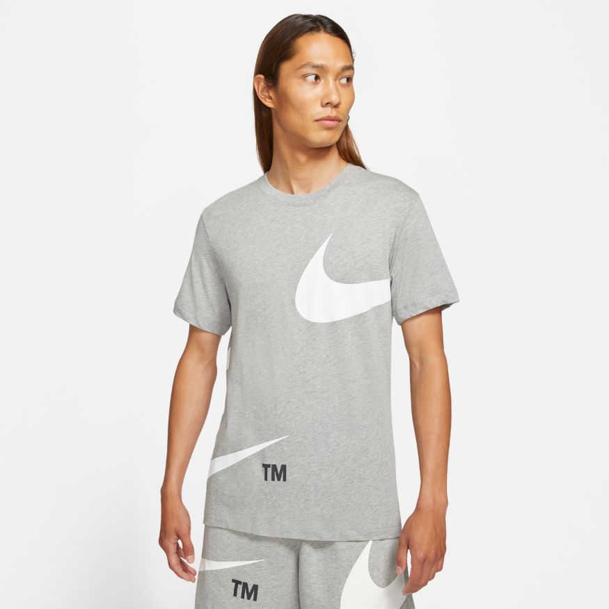 Nike T SHIRT HOMME GRIS/BLANC