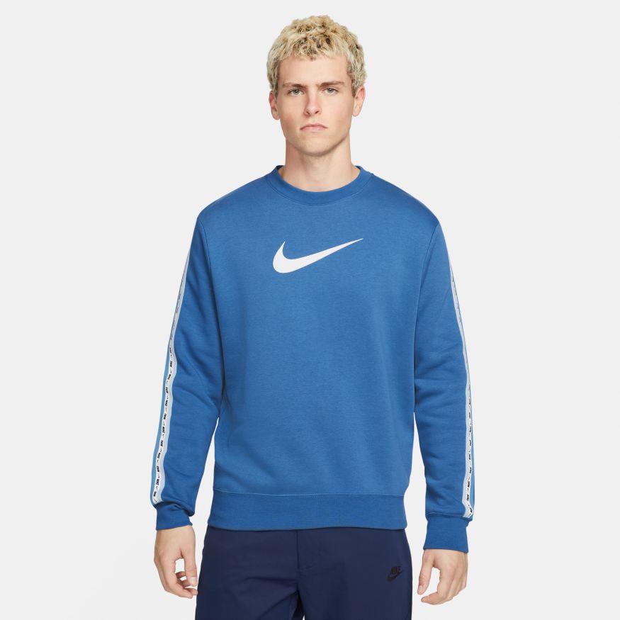 Nike PULL HOMME BLEU/BLANC